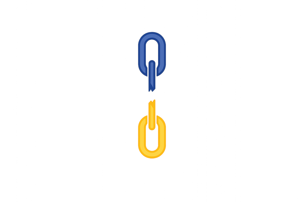 Break points icon showing a broken link, representing where users abandon the portal or bypass intake.